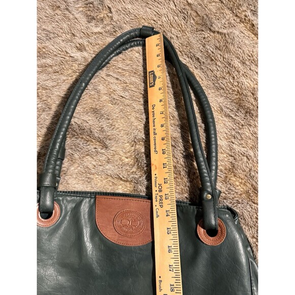 VTG Cypress Woods Large Tote Bag multiple pockets Green Tan - Picture 5 of 10